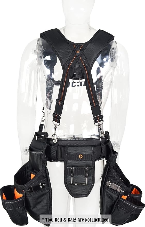 WELKINLAND 2.5" Tool belt suspenders, Tool belt suspenders for men, Tool suspenders for men, Tools suspenders