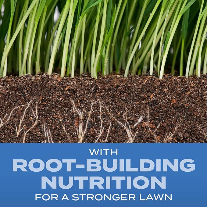 Scotts Turf Builder Grass Seed Sun & Shade Mix with Fertilizer and Soil Improver, Thrives in Many Conditions, 2.4 lbs.