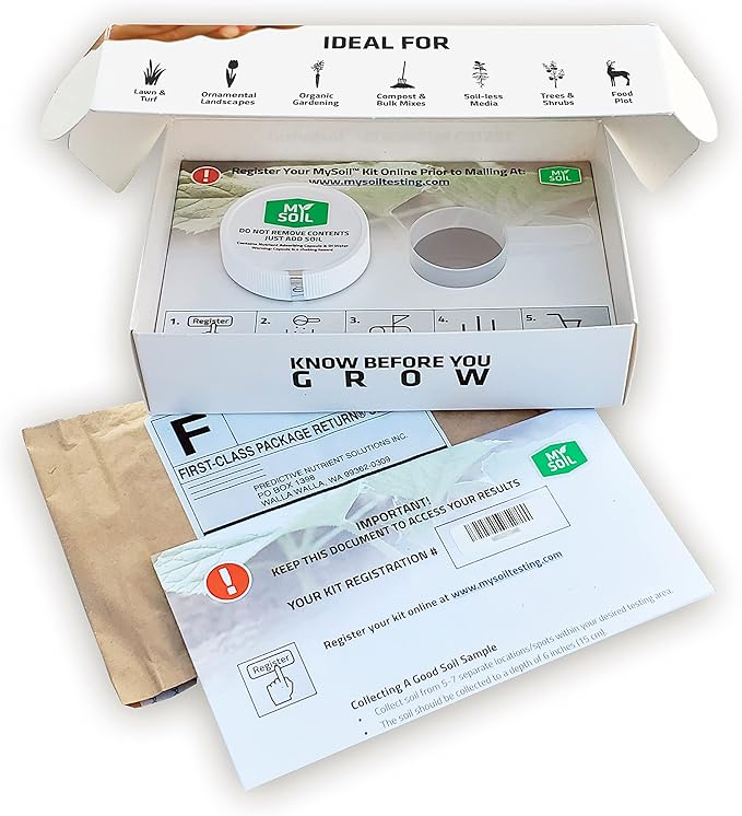 MySoil Soil Test Kit 2 Pack, Unlock Your Lawn & Garden Potential, Complete & Accurate Nutrient and pH Analysis with Recommendations Tailored to Your Soil and Plant Needs
