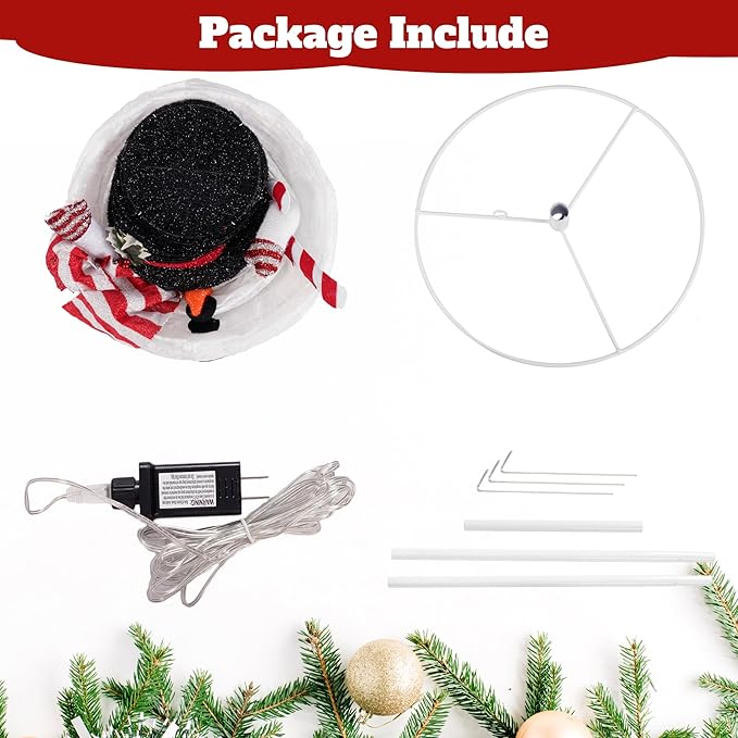 Buheco Light Up Snowman Christmas Decorations Outdoor Lighted Snowmen Indoor Outside Yard Decor 3.6ft Cute Pre Lit Pop Up Collapsible for Lawn Porch Xmas Vacation Party with 48 Led Lights-Metal Stand