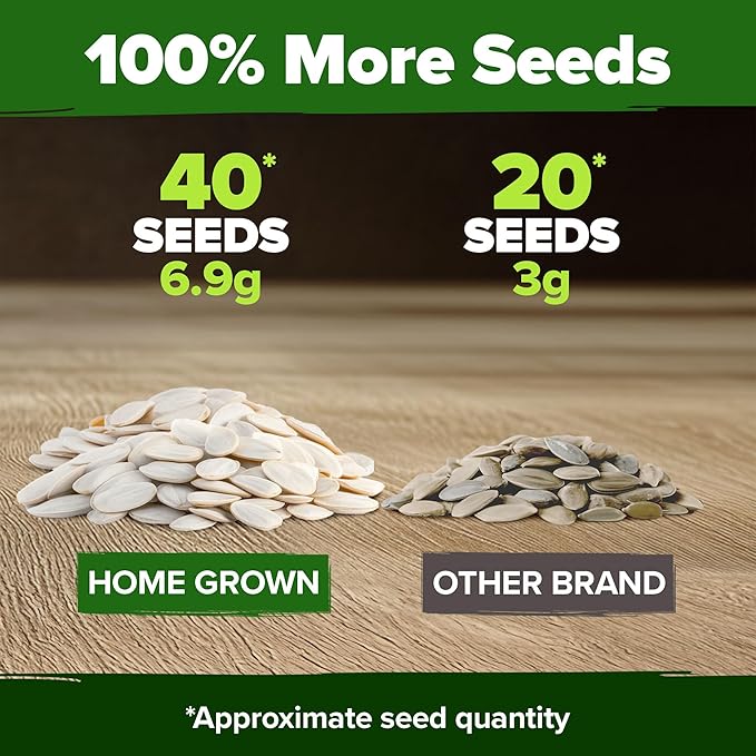 HOME GROWN 5 Pumpkin Seeds Mix - 40 Seeds Heirloom Pumpkin for Planting Ideal Garden for Unique Varieties Yellow Paris and Casper, Culinary and Decorative Use