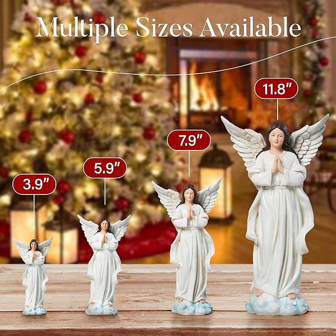 Nativity Sets for Christmas Indoor Set of 13 Pieces 5.9 Inches Tabletop Classic Nativity Scene Resin Figurines Set Religious Decorations Collection Gifts fot All Holidays Home Decor