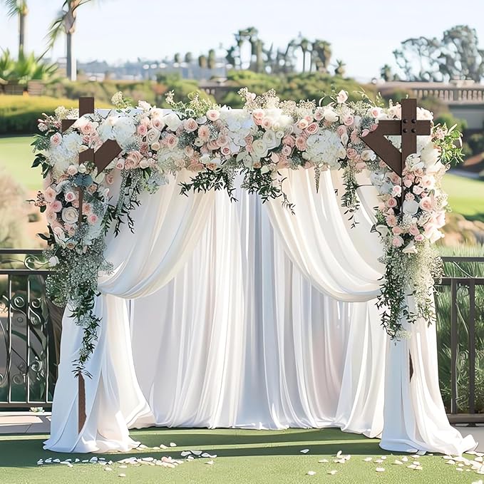 Wooden Square Wedding Arch, 7.48FT Wood Arch Backdrop Stand, Wedding Arbor, Reusable