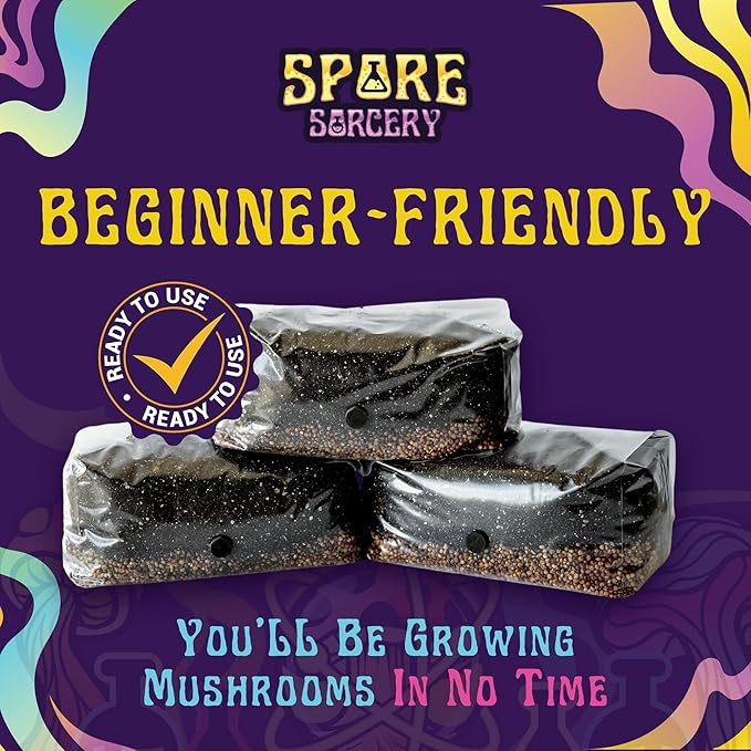 4 LB All-in-One Grow Bag: Up to 32oz of Mushrooms! Nutrient-Enhanced, Injection Port, Just Add Your Own Spores & Grow Like Magic (4 LB Bag)