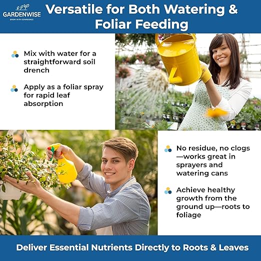 20-20-20 Water-Soluble Fertilizer – Powder for Liquid Plant Food for Indoor & Outdoor Plants, Orchids, Vegetables, Lawns, Flowers – 20 20 20 Fertilizer (8 oz)