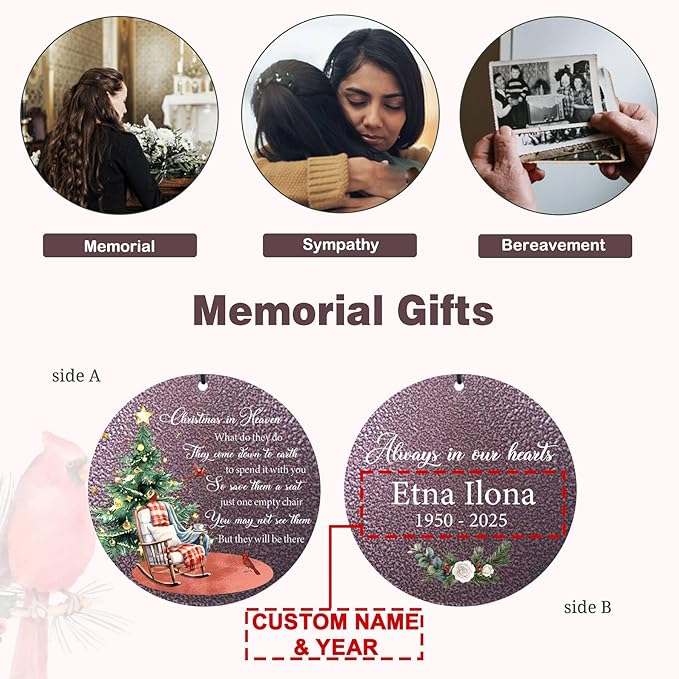 ASTARIN Deep Tone Wind Chimes for Loss of Mother, Personalized Wind Chimes Sympathy Gifts for Memorial Condolence, in Loving Memory of Loved One Windchimes Customized, 30/36/45inch