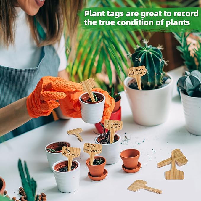 Plant Labels Tags 120pcs Outdoor Plastic Plant Markers Garden Tags & Stakes for Plants Waterproof Plant Name Tags Seedling Tags Plant Stakes for Outdoor Plants Garden Accessories