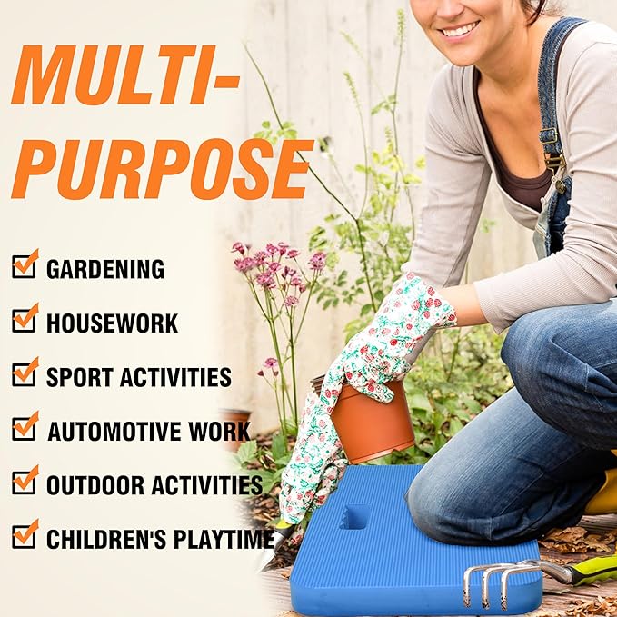 Gardzen Garden Kneeling Pad - for Gardening, Baby Bath, Yoga, Pilates, Exercise, Blue