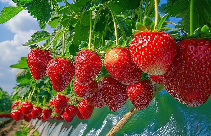 Sugar Berry Red Strawberry Plants for Growing - Prolific New Breed with Huge Yields and Amazing Sweet Flavor (30 Plants)