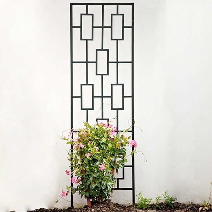 Panacea Contemporary Trellis, Black, 78" H