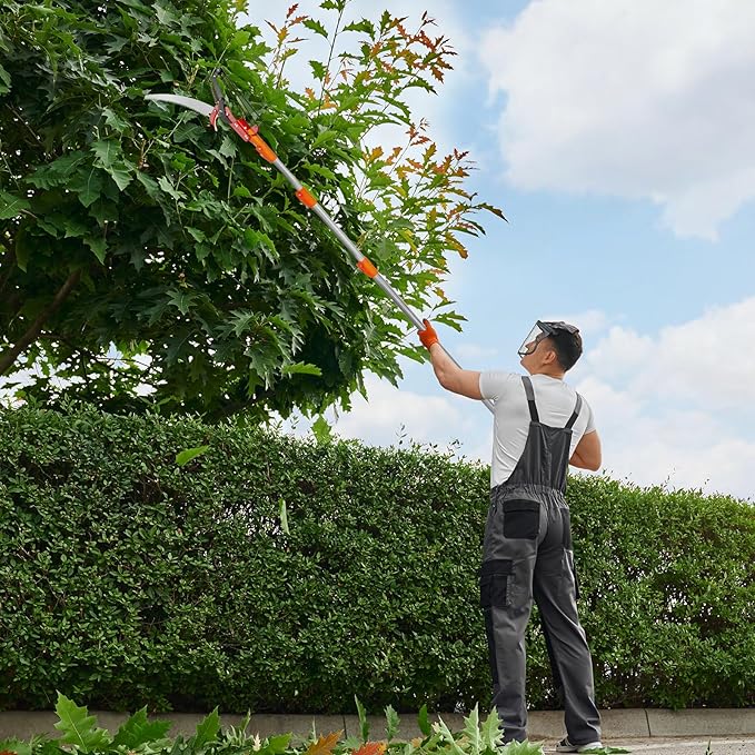 Outvita 7-24FT Telescoping Pruning Pole for Tree Trimming, Manual Pole Saws for Tree Trimmer with Telescopic Extension Pole