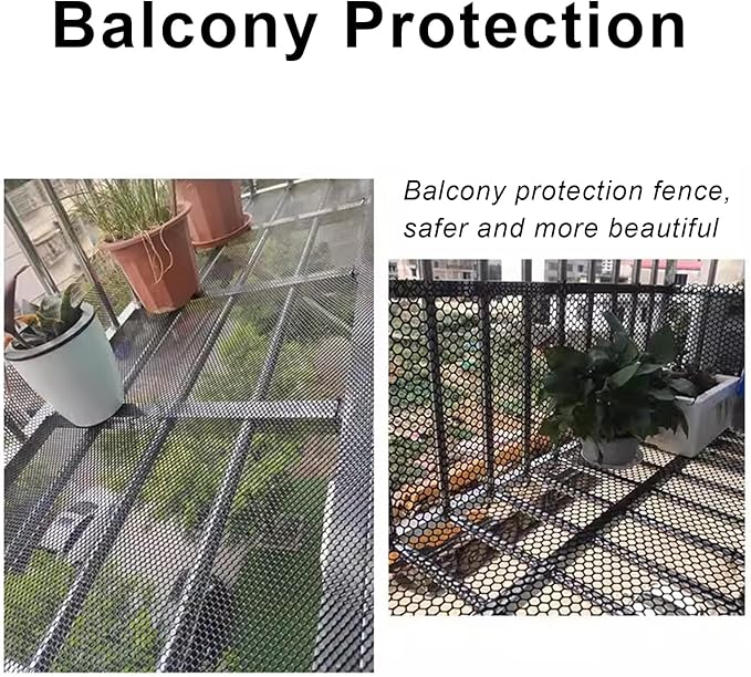 Plastic Chicken Wire Mesh Fencing 39.3″ x 32.8′ Roll Pet Garden Safety Fencing Netting Durable Heavy Duty Snow Fence for Poultry Floral Bird Patio Barrier, Easy to(Size:1x20M - Mesh 1.2cm,Color:Black)