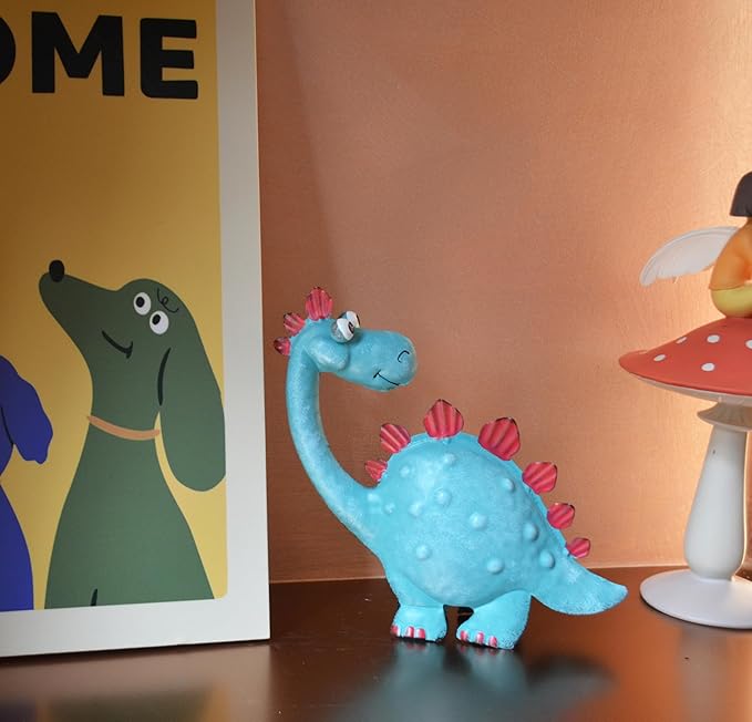 GIFTME 5 Dinosaur Garden Statues Outdoor Decor for Patio,Backyard,Porch,Lawn Spring Garden Sculpture,Kid's Room Dinosaur Figurine Cartoon Home Decor