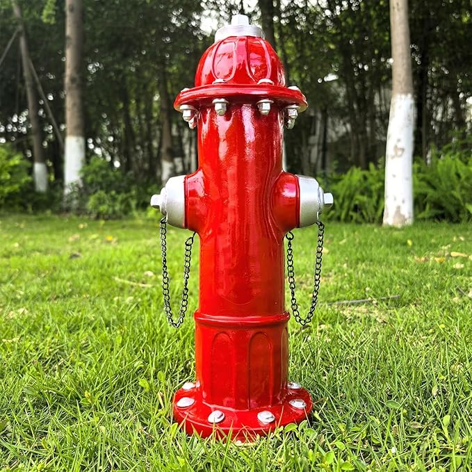 Garden Fire Hydrant Outdoor Statue,Sculpture for Dog to Peed on Yard Decor,Fire Hydrant Puppy Pee Training Post Figurine,Funny Decor Statue