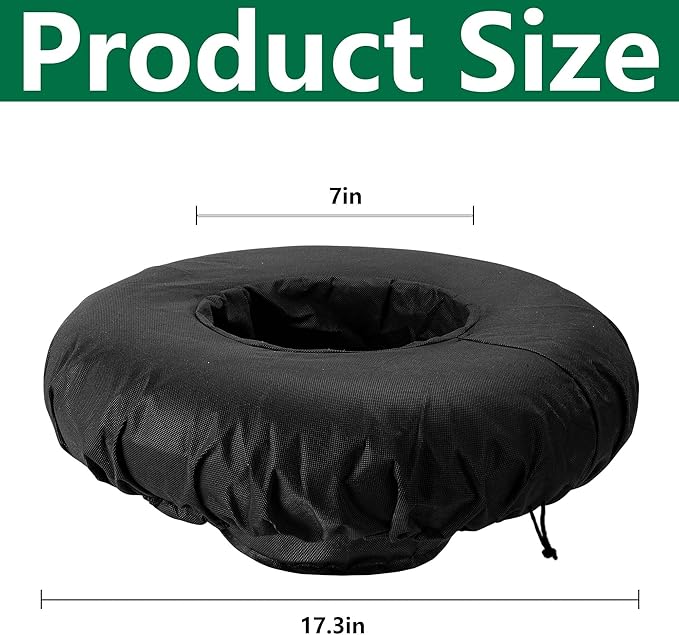 DECOHS 17.3" Floating Planters for Ponds, Woven Fabric Floating Pond Plant Baskets, Aquatic Plant Fish Barrier Floating Island for Garden Water Features and Aquascape Decoration