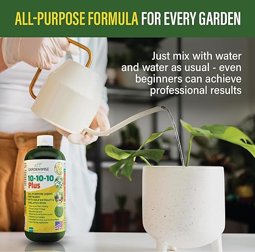 10-10-10 Liquid Fertilizer & 10-10-10 All-Purpose Granular Fertilizer Bundle for All Purpose Plants - Plant Food Outdoor & Indoor Plant Food, Vegetables, Flowers Garden (8oz & 3 Quarts)