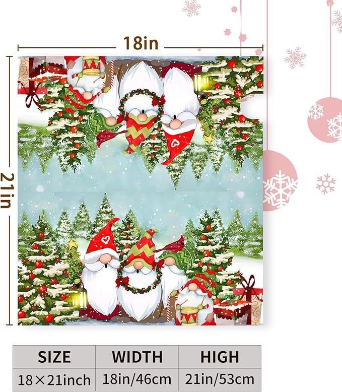 Winter Gnome Mailbox Covers Magnetic Standard Size Mail Box Post Cover Snowman Snowflake Xmas Mailbox Wraps Gift Holiday Waterproof 21 X18 Inch