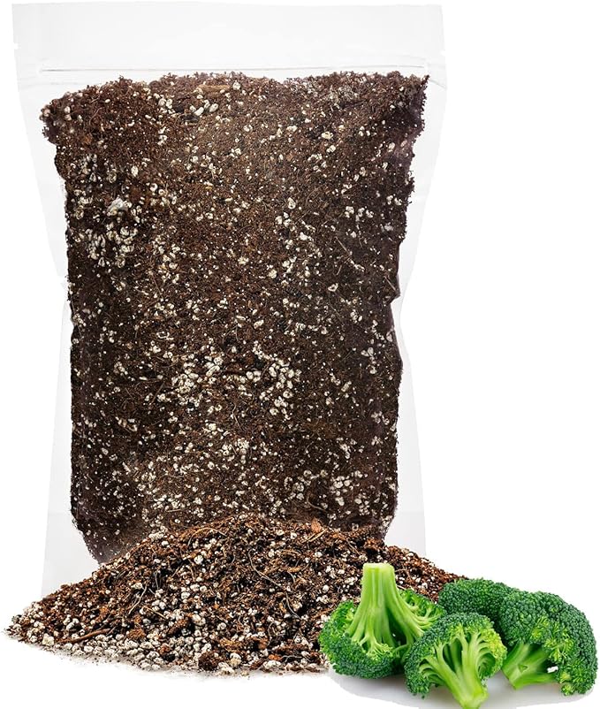 GARDENERA Premium Organic Potting Soil for Broccoli - (5 Quart Bag)