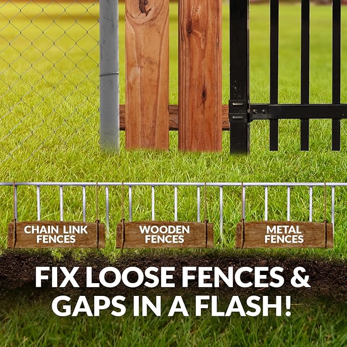 Dig Defence Original Animal Barrier Fence - Small/Medium Decorative Garden Fence, Outdoor No Dig Fence for Dogs and Rabbits, Yard and Patio - 32”(L) x 8”(H), 6 Pack