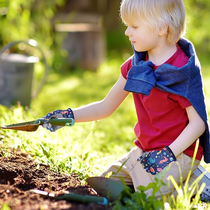 Baidast Gardening Gloves for Kids (10-12 Years Old), Garden Gloves for Kids Thorn Proof for Digging, Planting,Pruning