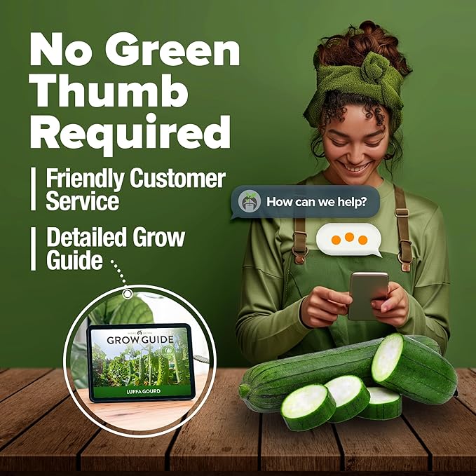 HOME GROWN Luffa Seeds (Luffa aegyptiaca) 40 Heirloom Loofah Gourd Seeds for Planting High Germination Rate - Make Sponges or Harvest Young Loofahs for Eating