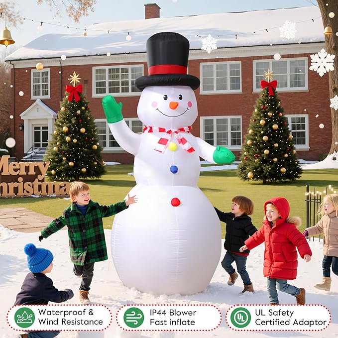 Christmas Inflatable Outdoor Decorations 6.5 FT, with Motion Sensor & 8 Music & RGB Light Large Blow Up Yard Decor, Christmas Party Outdoor, Yard, Garden, Lawn Winter Decorations Ornaments