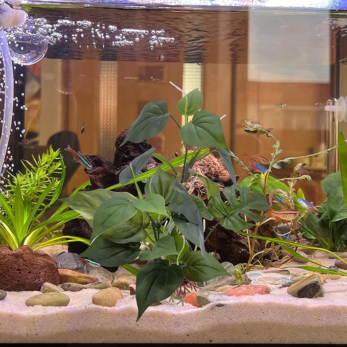 M2cbridge Artificial Fish Tank Plants Aquarium Plant Aquatic Water Grass Foreground Decor (1PC Green)