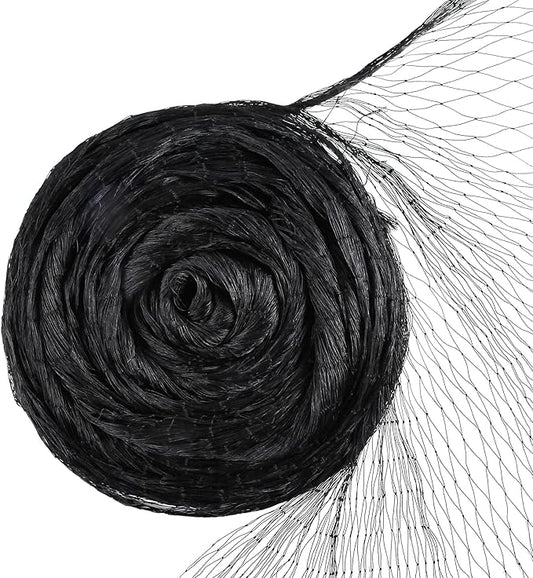 Black Garden Netting, 1" Mesh Net Poultry Netting, Heavy Duty Reusable Fence Net Protects Vegetable Plants, Fruit Trees, Chicken Coops from Birds & Other Animals, 25' x 50'