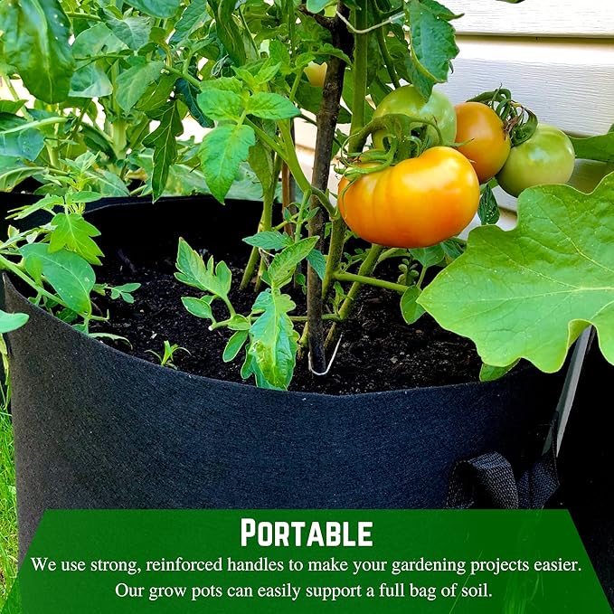 Farm Plastic Supply - 100 Gallon Fabric Grow Bags - (1 Pack) - Nonwoven Fabric Pots with Handles, Grow Bag, Plant Grow Bags, Garden Bag, for Farming, Gardening, Agriculture
