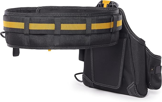 ToughBuilt ClipTech Series – 3-Piece Pro Framer Tool Belt Set, ClipTech™ Modular System with 2 Professional Pouches and Padded Belt, 1680D Heavy-Duty Construction (TB-CT-102-3P)