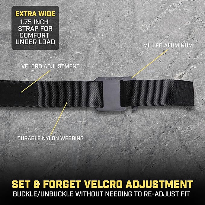Modbelt | Modular EDC Tool Belt - 1.75 Inch Adjustable Black MIL-SPEC Nylon with Black Metal Buckle