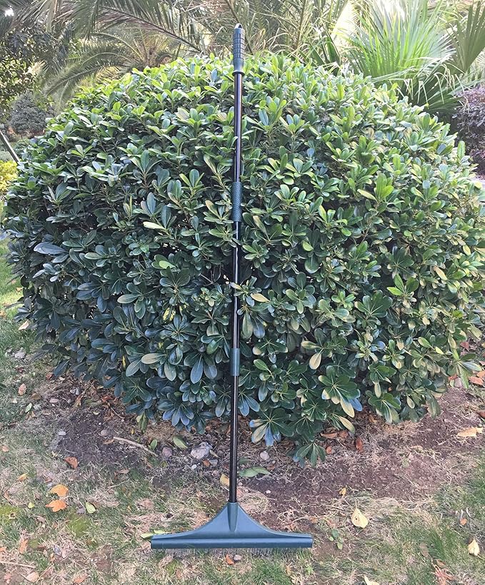 Adjustable Handle, Durable Grass rake for Artificial Grass, pet Hair, Leaves, and Debris, Artificial Grass rake -18 inch Wide Grass Brush