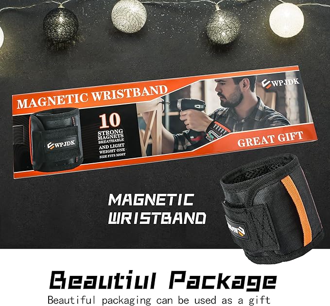 Magnetic Wristband for Holding Screws, Drilling Bits, Nails, Stocking Stuffers Gifts for Men Father's Day Gift Christmas Gifts for Dad Birthday Gifts for Men Dad Gadget Gifts for Husband