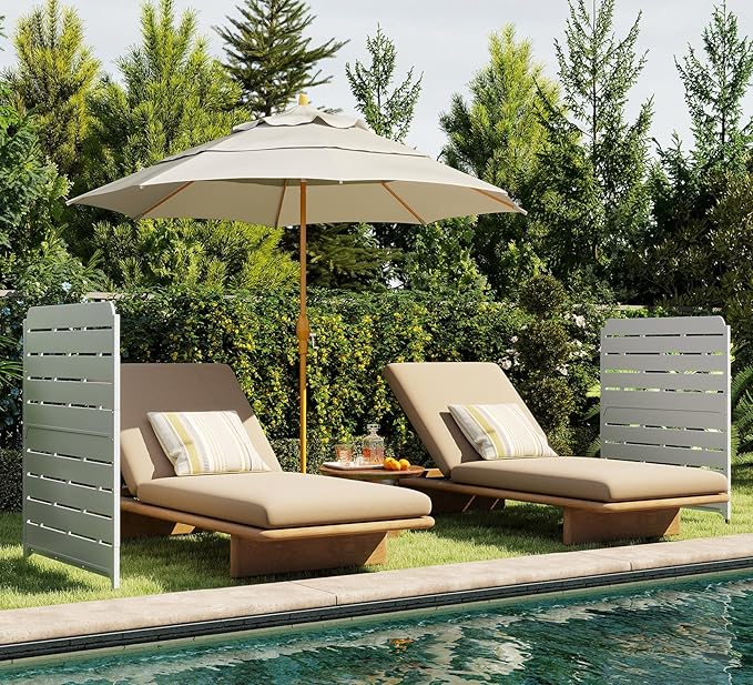 HOMSPARK Fence Privacy Screen Decorative Garden Fence Panels Multi-Purpose, No Dig Animal Barrier Fence Air Conditioner Fence Panels for Outside Yard Patio Pool, 45.7" W x 52" H, 1 PCs, White