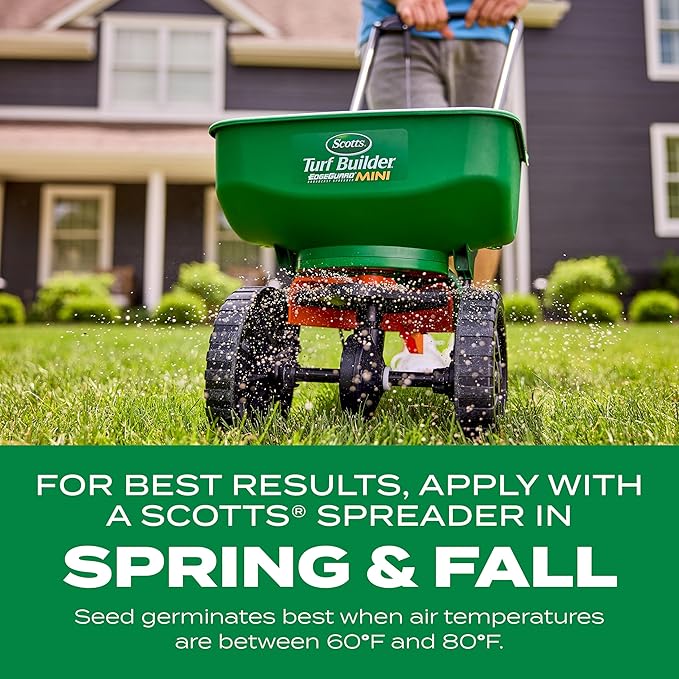 Scotts Turf Builder Thick'R Lawn Sun and Shade, Combination Seed, Fertilizer and Soil Improver, Thickens Thin Grass, 10 lbs.