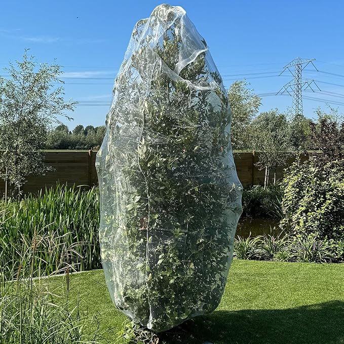 Fruit Tree Protection Bags 8.5x8.5 FT | Multiple Size Garden Netting for Fruit & Vegetable Protection | White Plant Net Cover for Blueberry & Tomato | Bird & Insect Mesh Fabric Protector