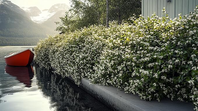 Variegated Confederate Jasmine | 12 Live 4 Inch Pots | Trachelospermum asiaticum Variegatum | Evergreen Vining Plants | Fast Growing Groundcover