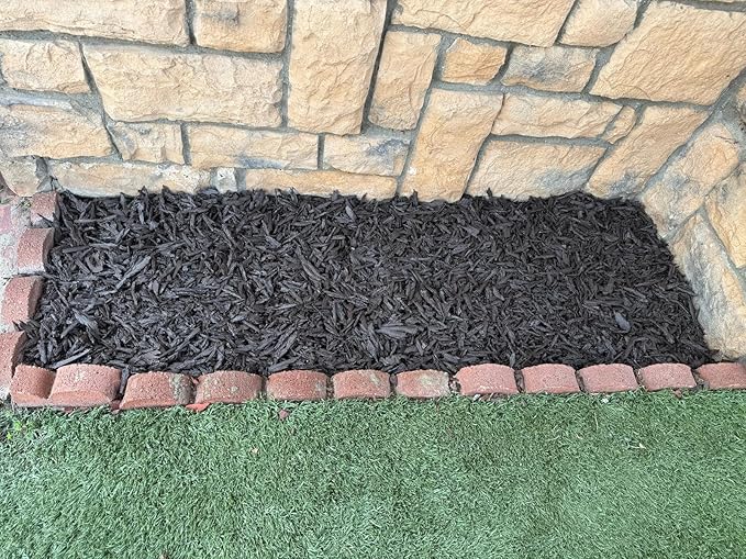 – 100% Wire-Free Premium Grade Shredded Rubber Mulch for Playgrounds & Landscaping | Safe for Kids & Pets, No Replacement Needed, Ultra Durable | Black, 20 lb (1.2 cu ft)