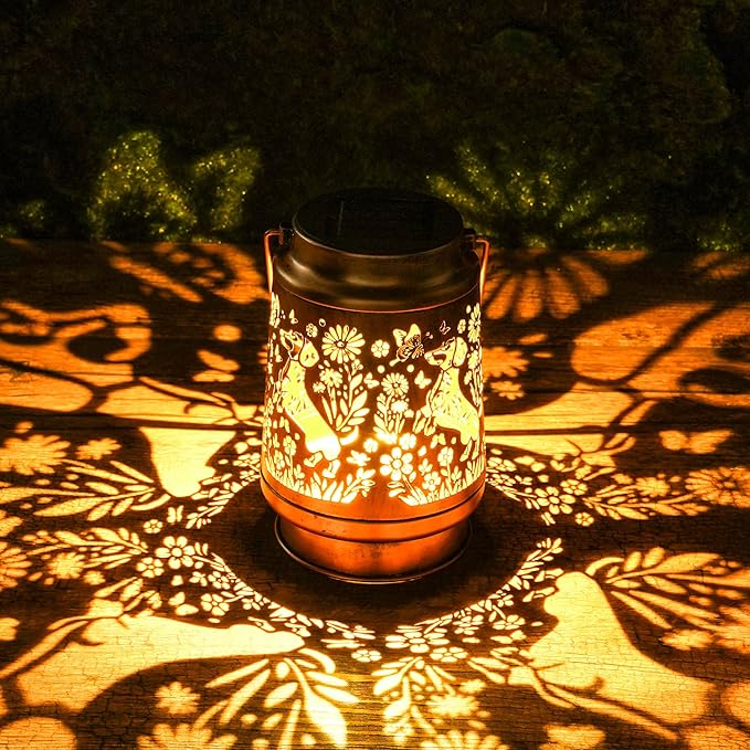 Dachshund Solar Lanterns Outdoor Waterproof - Decorative Hanging Solar Lights for Garden Patio, Gifts for Women, Men, Dog Lovers, Yard Table Lawn Porch Pathway Decor