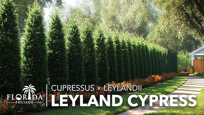 Leyland Cypress | 20 Live Plants | Cupressocyparis leylandii | Fast Growing Privacy Trees, Evergreen Landscape Plants, Drought Tolerant, Low Maintenance, Windbreak, Hardy