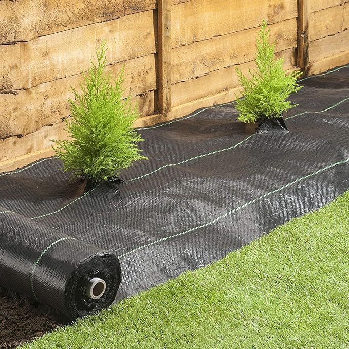 Agfabric Landscape Ground Cover 6x330ft Heavy Duty PP Woven Weed Barrier,Soil Erosion Control and UV stabilized, Plastic Mulch Weed Block