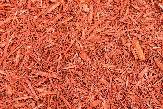 Premium Red Wood Mulch for Indoor, Patio, Potting Media, Gardens, Lawns, and Landscaping (0.5 CF - 14 L - 15 QTS)