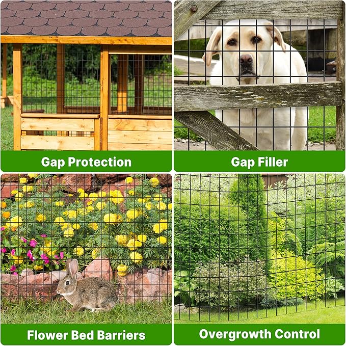 Welded Wire Fence 3ft x 50ft Mesh Size 2x3 Inch Wire Mesh Roll Chicken Wire Poultry Netting for Garden Fencing, Animal Barrier, Border Fencing (USE 4 FT Post)