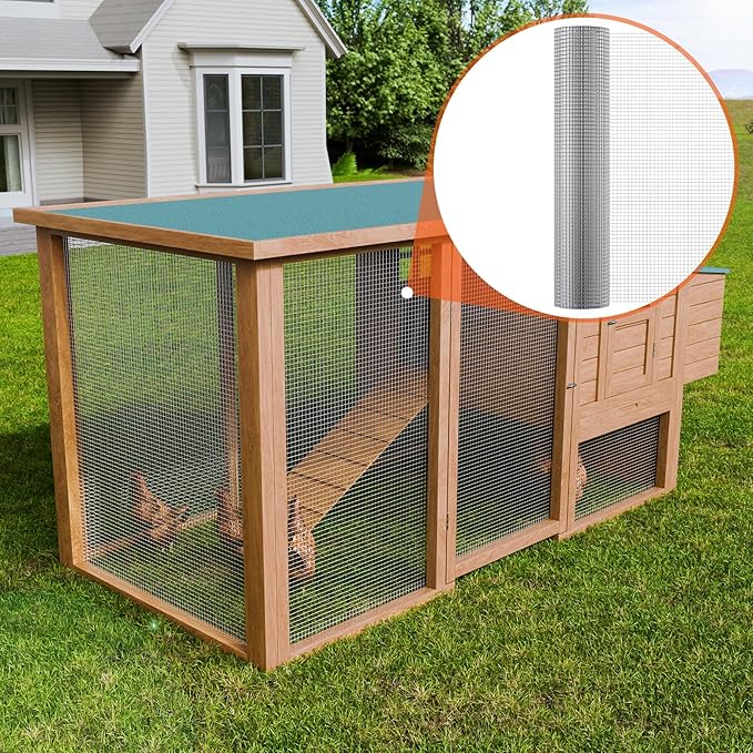 VEVOR Hardware Cloth, 1/2 inch 36in x 50 ft 19 Gauge, Hot Dipped Galvanized Wire Mesh Roll, Chicken Wire Fencing, Wire Mesh for Rabbit Cages, Garden, Small Rodents