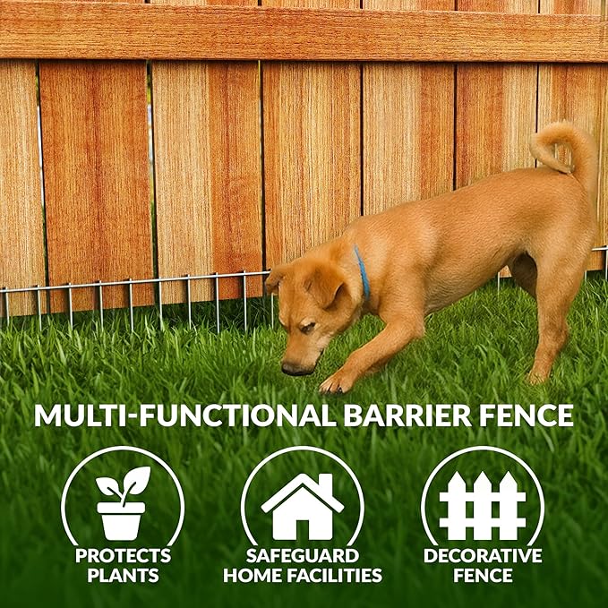 Dig Defence Original Gate Plate - Dog Digging Deterrent, Garden Fence Underground Gap Filler, Rabbits and Dog Fence Barrier - 2 Pack with 2 SM/MD Animal Fence Barrier