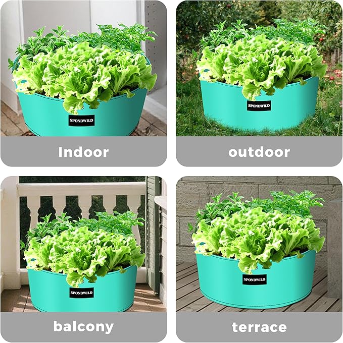 (BFCM Deal 2 Pack 10 Gallon 3 Compartment Grow Bags, Vegetable Growing Bag, Thickened PE Garden Pots with Drainage Holes and Branch-Binding Holes, Reusable Plant Bag for VegetablesFlowers