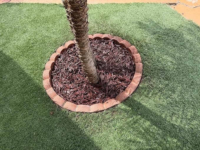 – 100% Wire-Free Premium Grade Shredded Rubber Mulch for Playgrounds & Landscaping | Safe for Kids & Pets, No Replacement Needed, Ultra Durable | Red, 20 lb (1.2 cu ft)