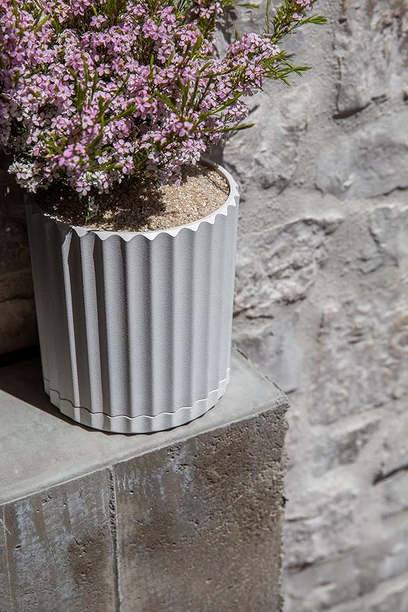 Veradek Demi Series Demi 6" Planter w/Tray, White