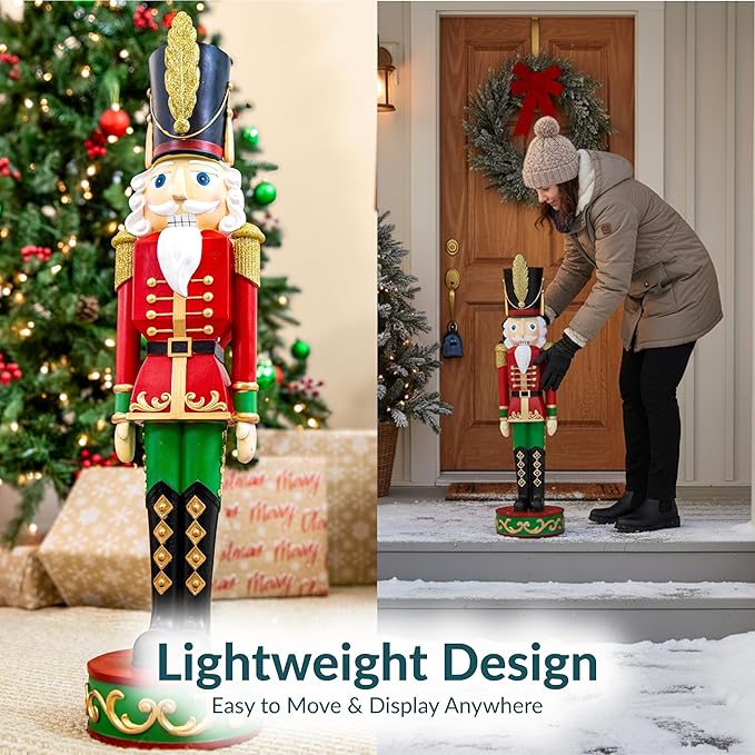 Sunnydaze 2.5ft Kristoff The Nutcracker Christmas Decoration - Polyresin Indoor or Outdoor Nutcracker Statue
