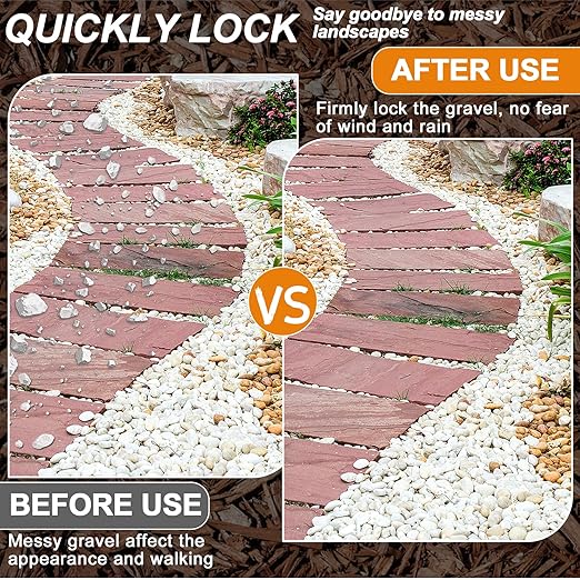 Rock Glue for Landscaping - 32 Oz Strong Stone Mulch Glue, Long-Lasting Gravel Adhesive for Garden, Yards, Plants, Outdoor Walkway, Pebbles, Pea Fish Tank Gravel, Weather-Resistant Rubber Mulch Binder